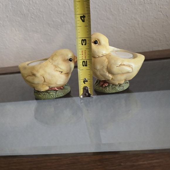 Vintage hand painted Easter Chick tea light. Set of 2. - Picture 13 of 13